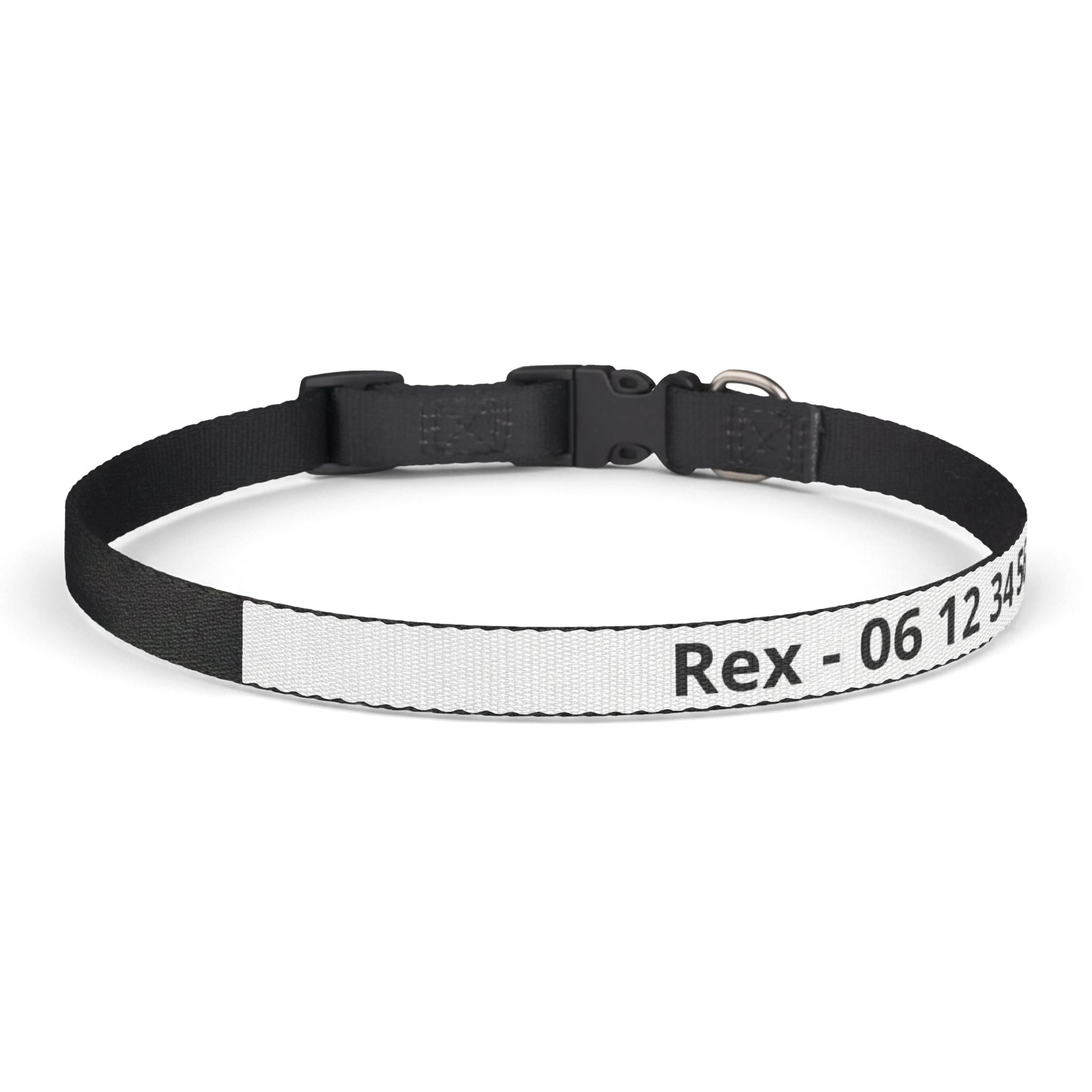 Collier Chien Nylon Personnalisé avec Nom et Numéro