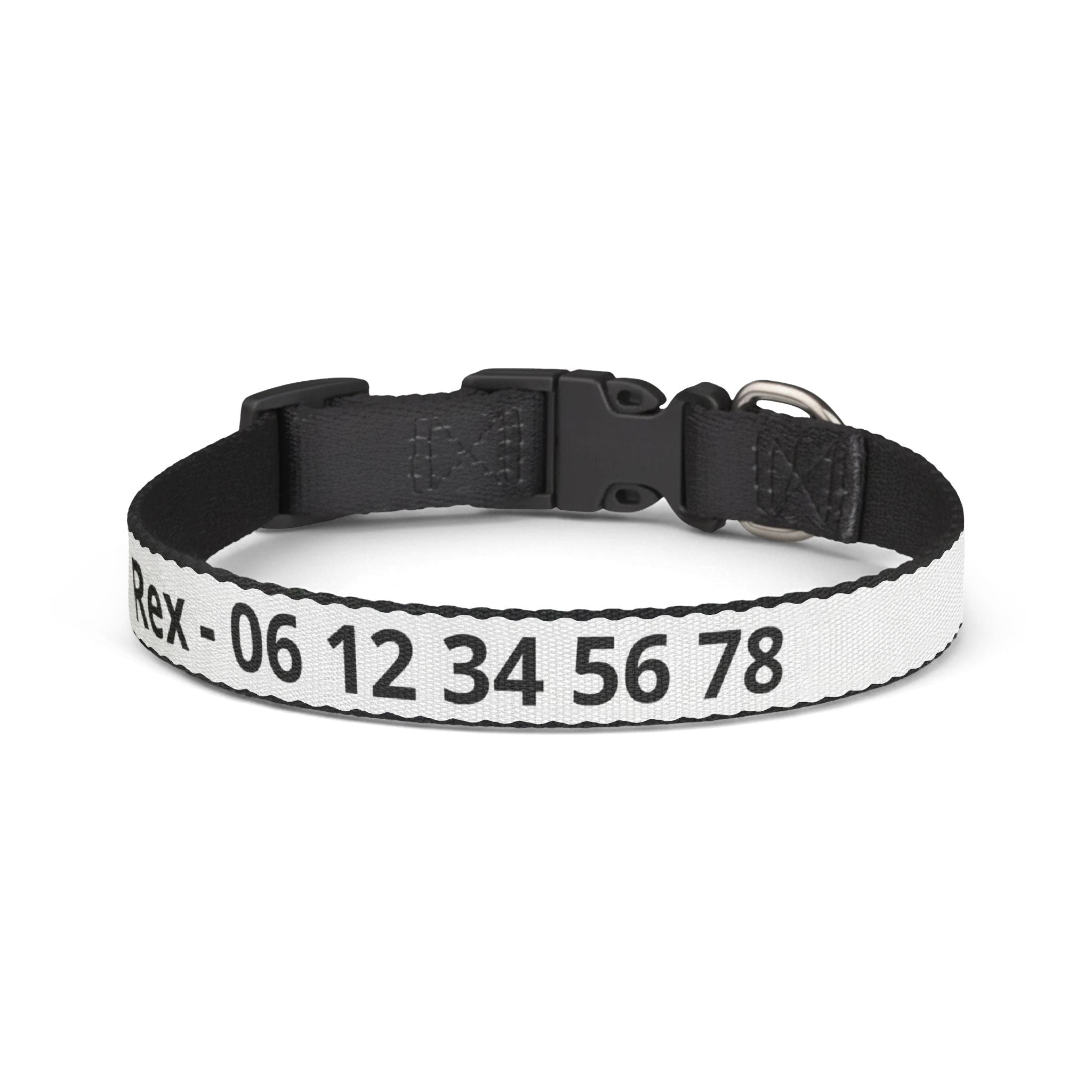 Collier Chien Nylon Personnalisé avec Nom et Numéro