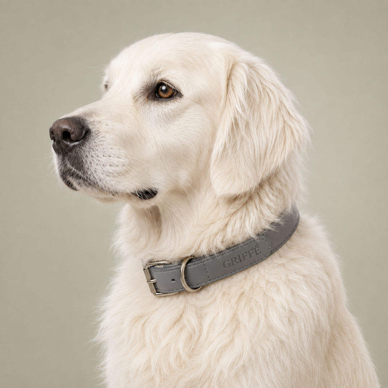 Collier Cuir Gravé Personnalisé pour Chien